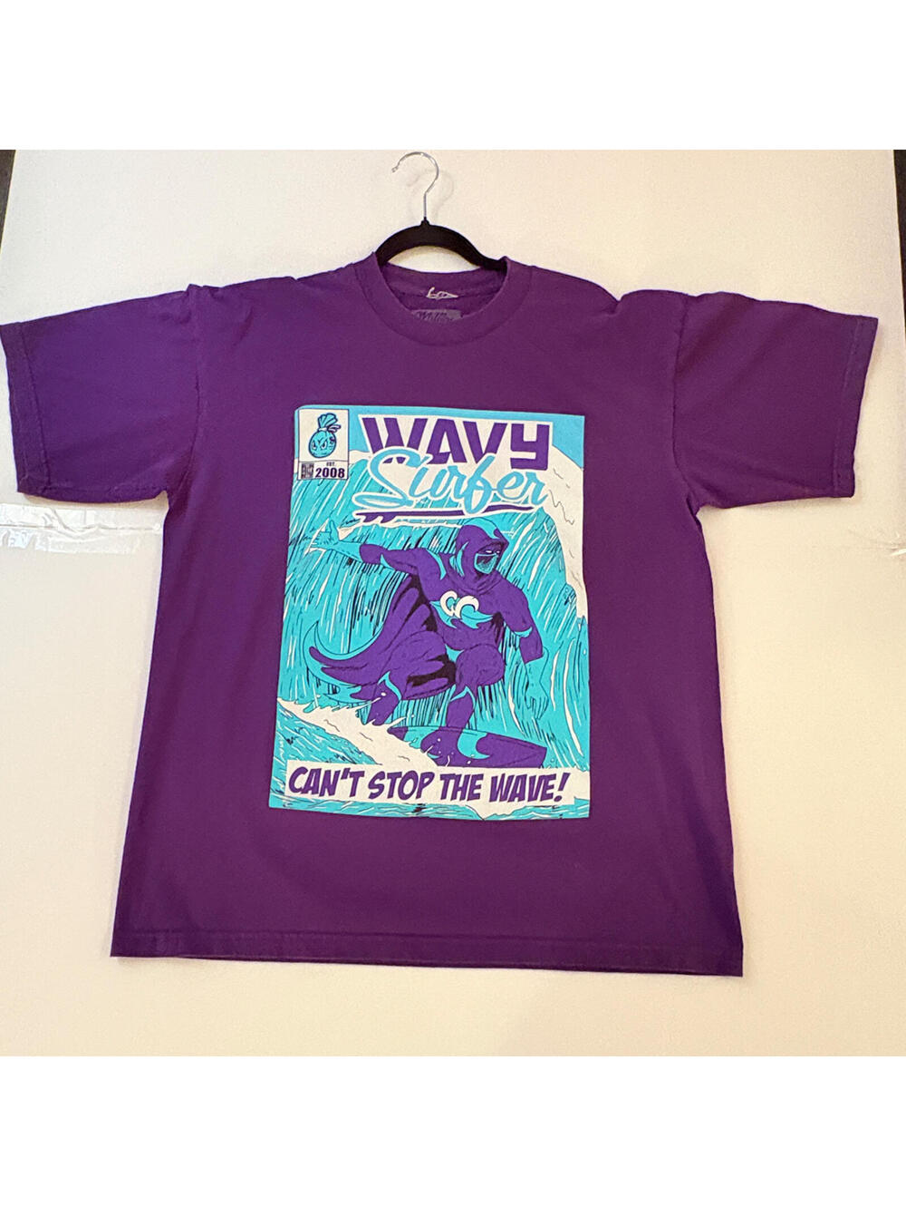 Million Dolla Motive Purple Wavy Surfer Graphic T-Shirt